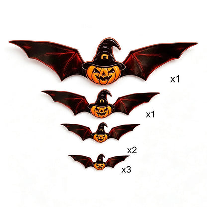 3D Halloween LED Bat Wall Stickers Glowing Flashing Spooky Party Decor